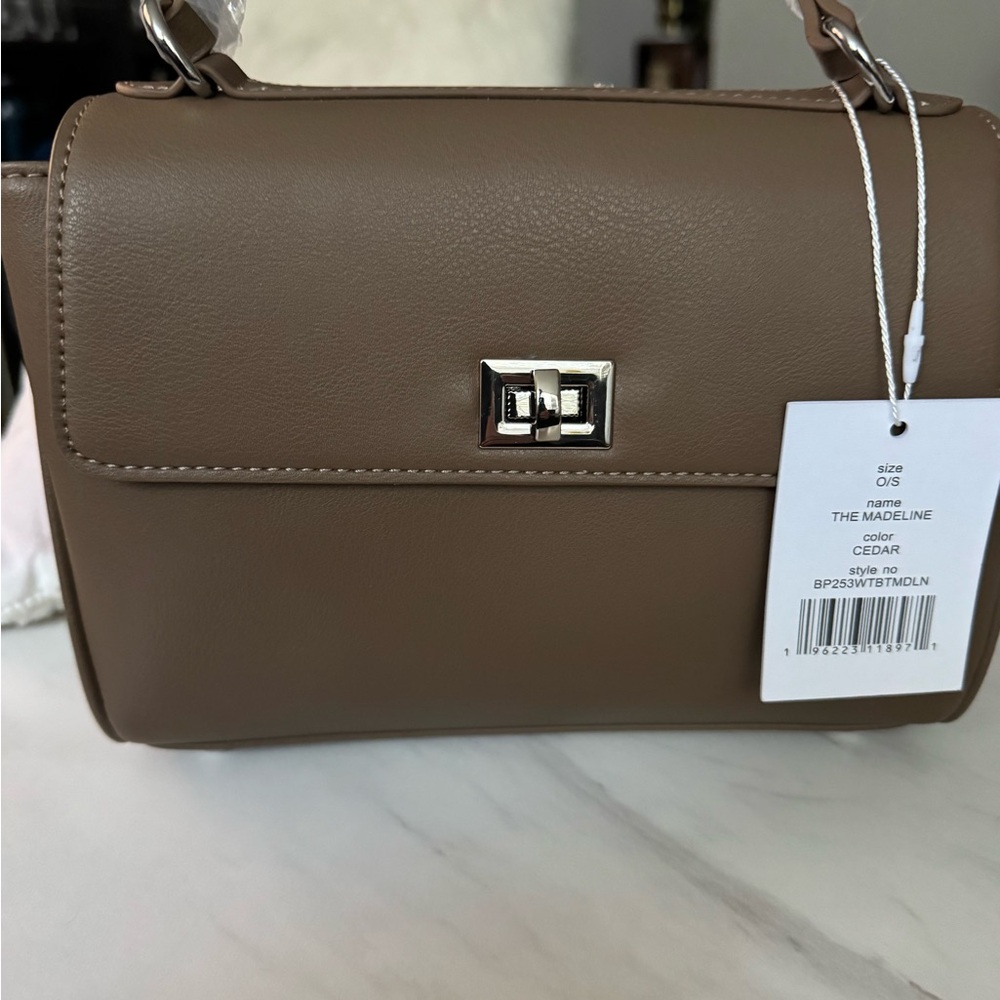 Walter Baker Cedar Leather Shoulder Bag in Taupe